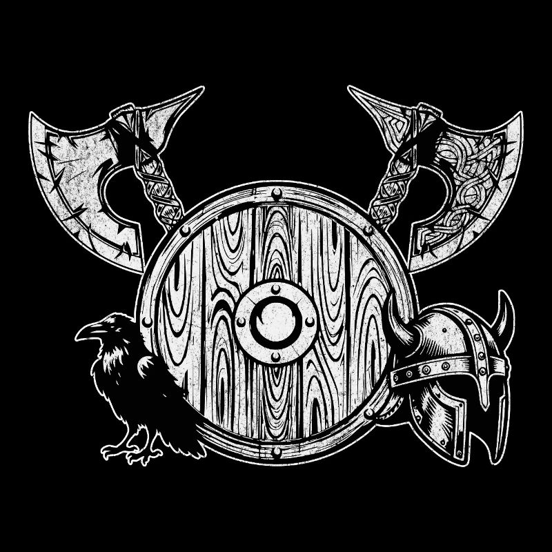 Hache et bouclier nordiques