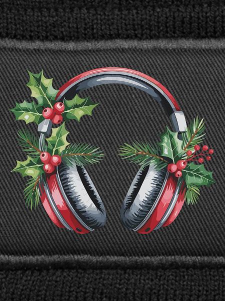 Weihnachtskopfhörer mit Tannengrün