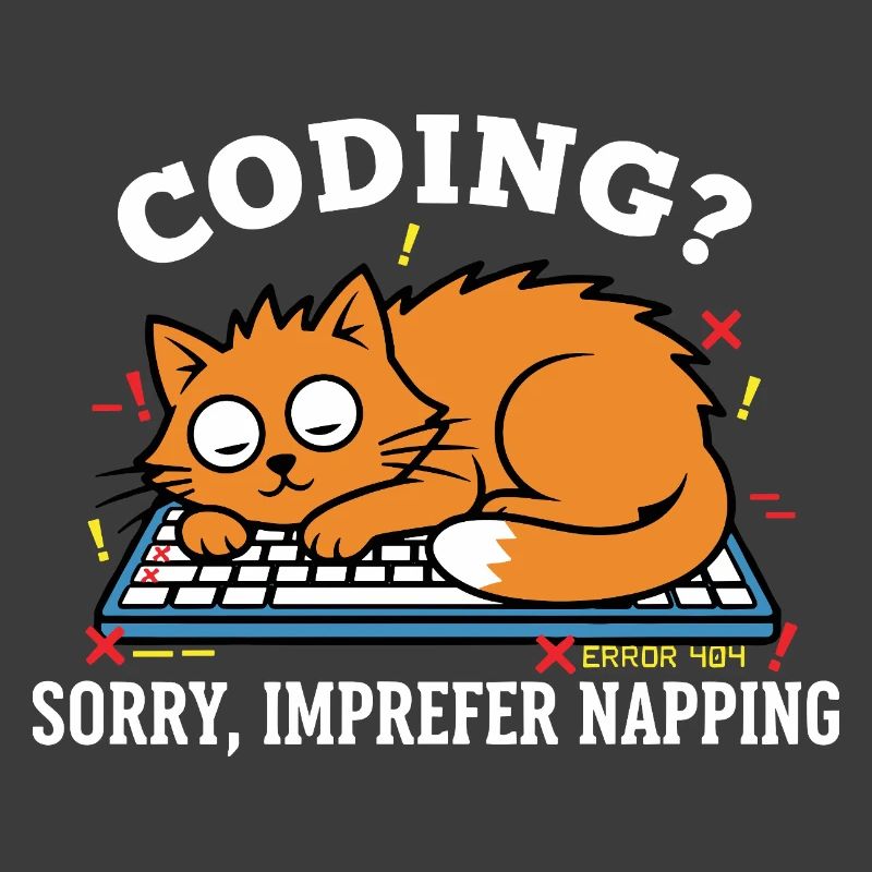 Coding? Sorry, ich schlafe lieber Lustige Katze
