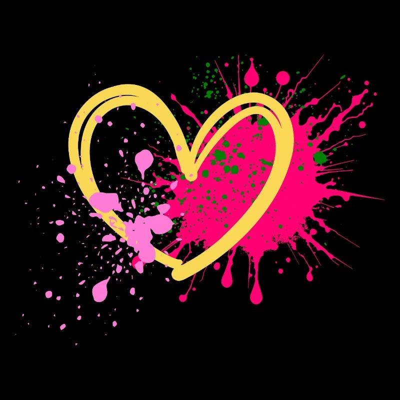 Farbherz Splatterkunst