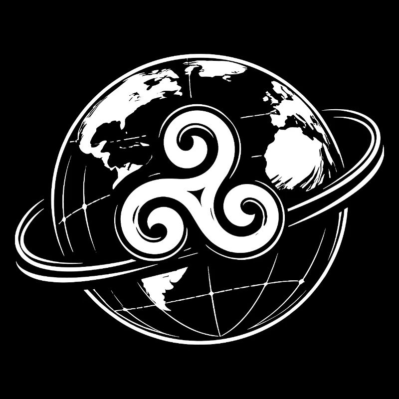 Breton Triskel Globe Celtic Brittany