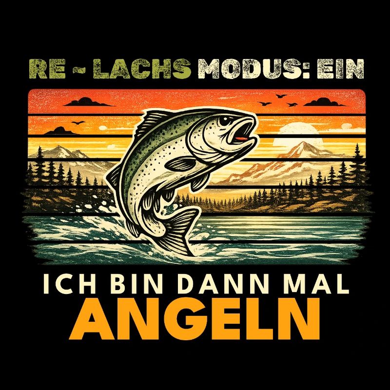 Angeln Geschenk Mann Angler Papa Re Lachs Modus