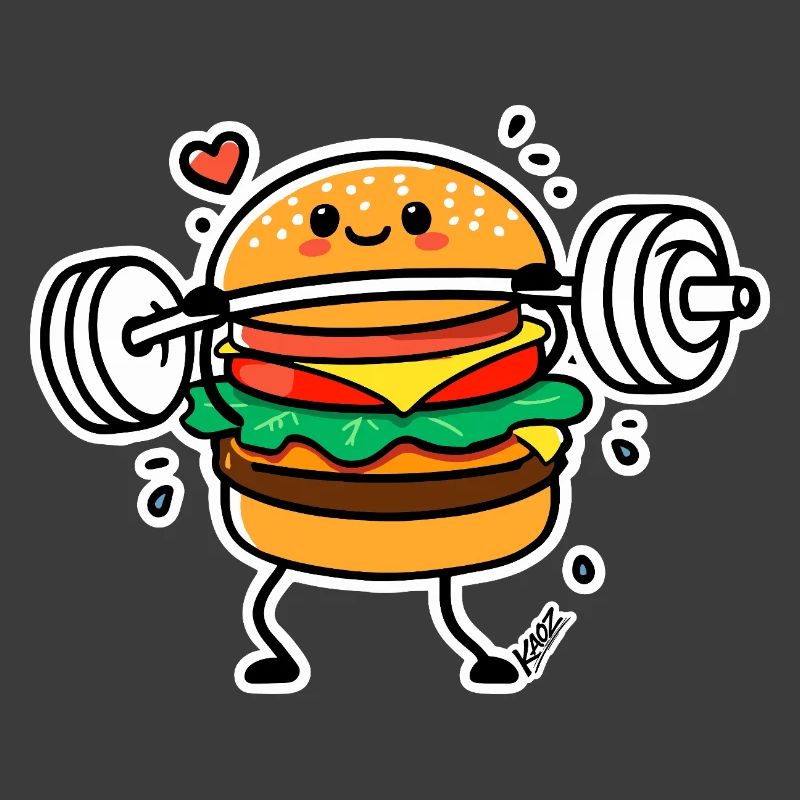 Gewichtheben-Hamburger-Held