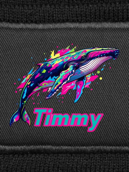 Neon Whale Timmy Graffiti