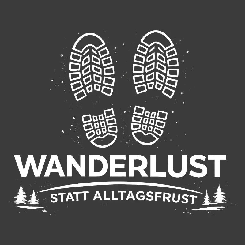 Wanderlust statt Alltagsfrust - Wander Spruch Idee