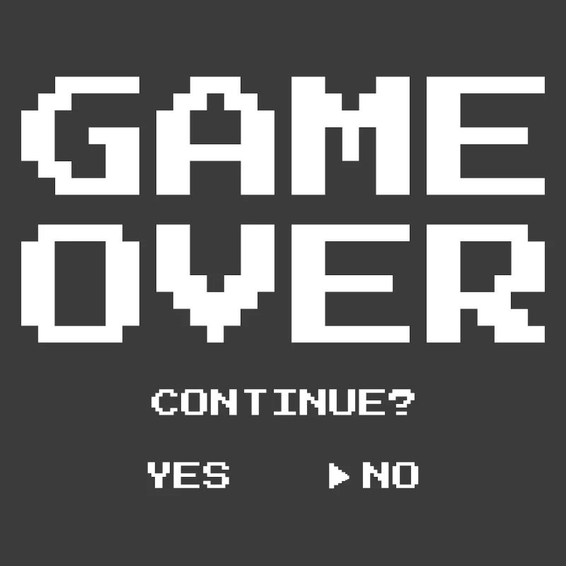 Game Over continue yes no