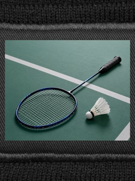 Badminton Racket und Shuttle