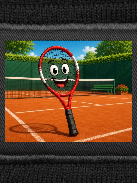 Cheerful tennis racket