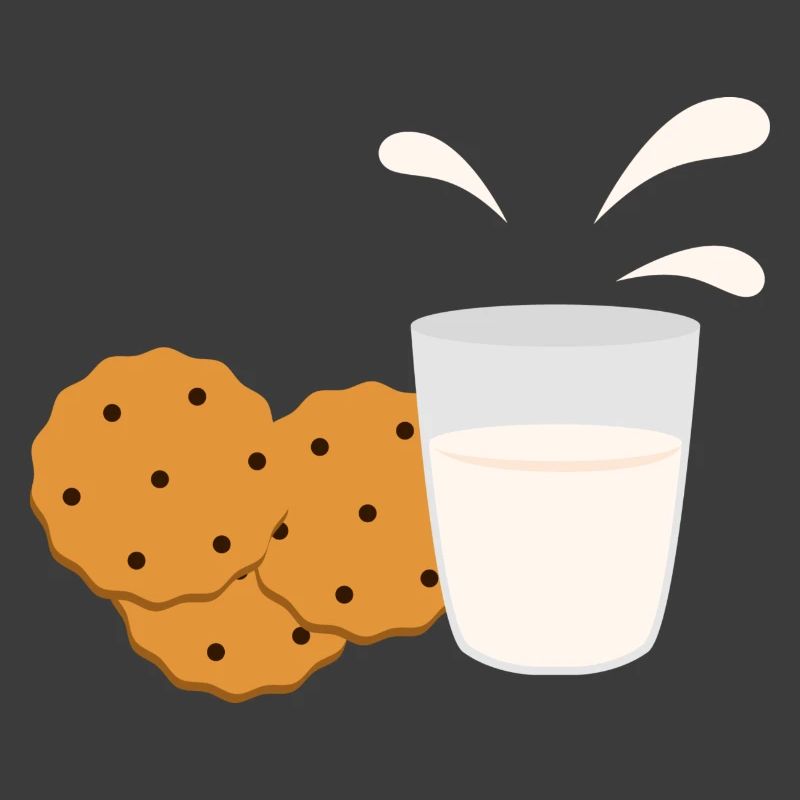 Biscuits with milk breakfast gift idea