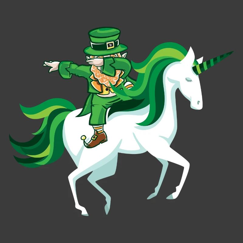 St Patrick Einhorn dab Kobold Geschenk lustig