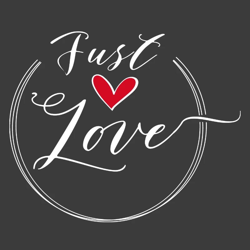 Just Love Coeur Scripté Cercle