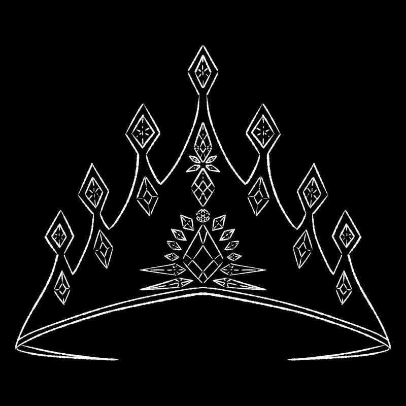 Elegant crown with geometric pattern