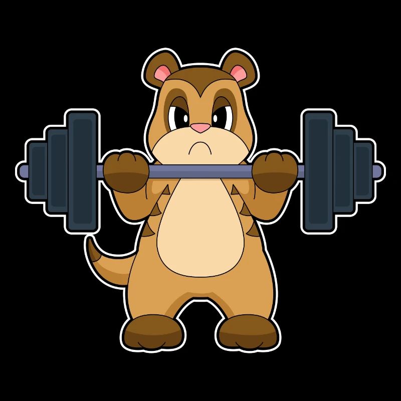 Erdmännchen Bodybuilder Langhantel Bodybuilding