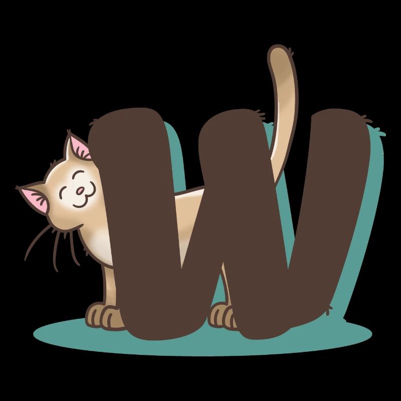 Lettre Chat W