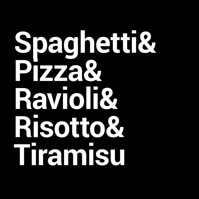 Conception de typographie culinaire italienne