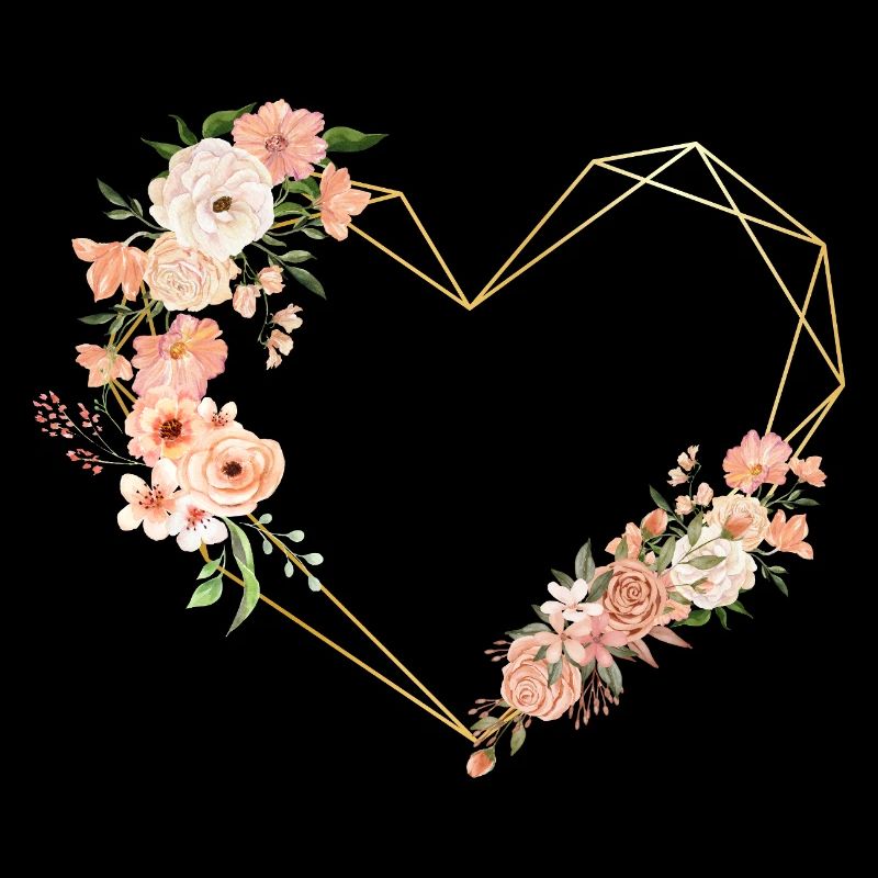 Blumen Goldenes Herz Brief