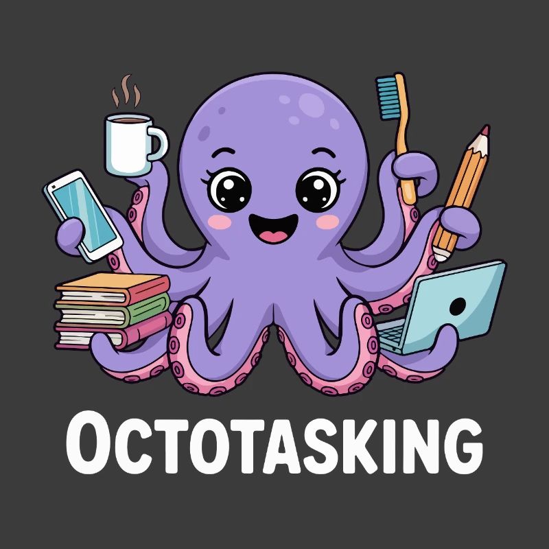 Octotasking Krake im Multitasking Modus