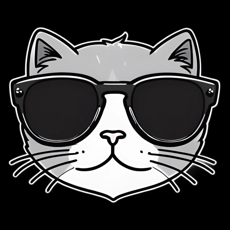 Chat peint cool avec des lunettes de soleil