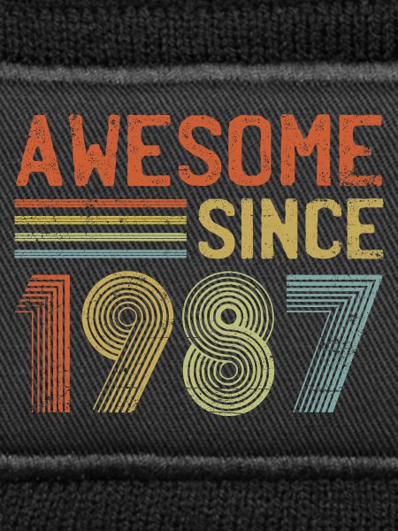 Retro 1987 Celebration Design