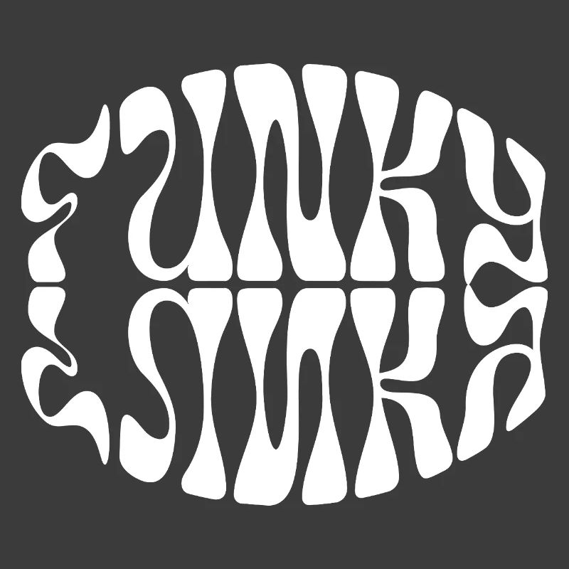 Funky music typographic design