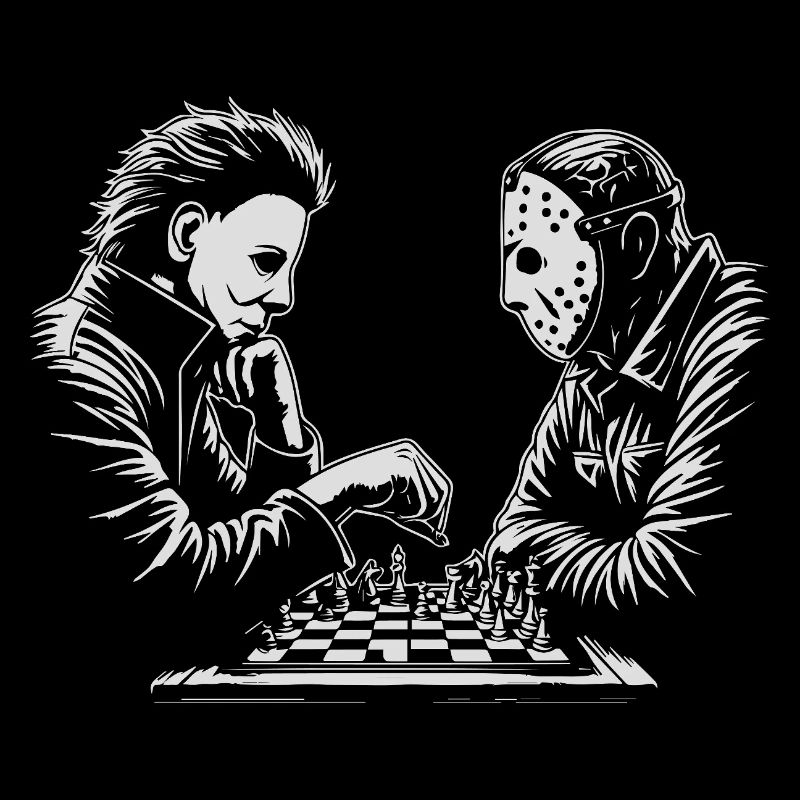 Unheimliches Schachspiel Illustration
