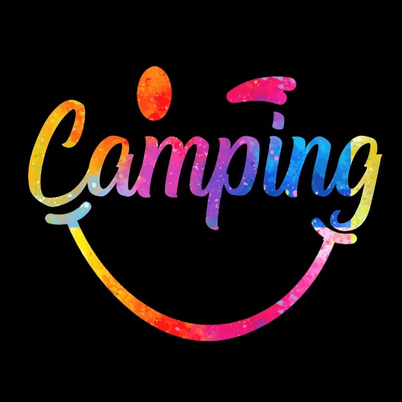 Logo de jeu de couleur de camping