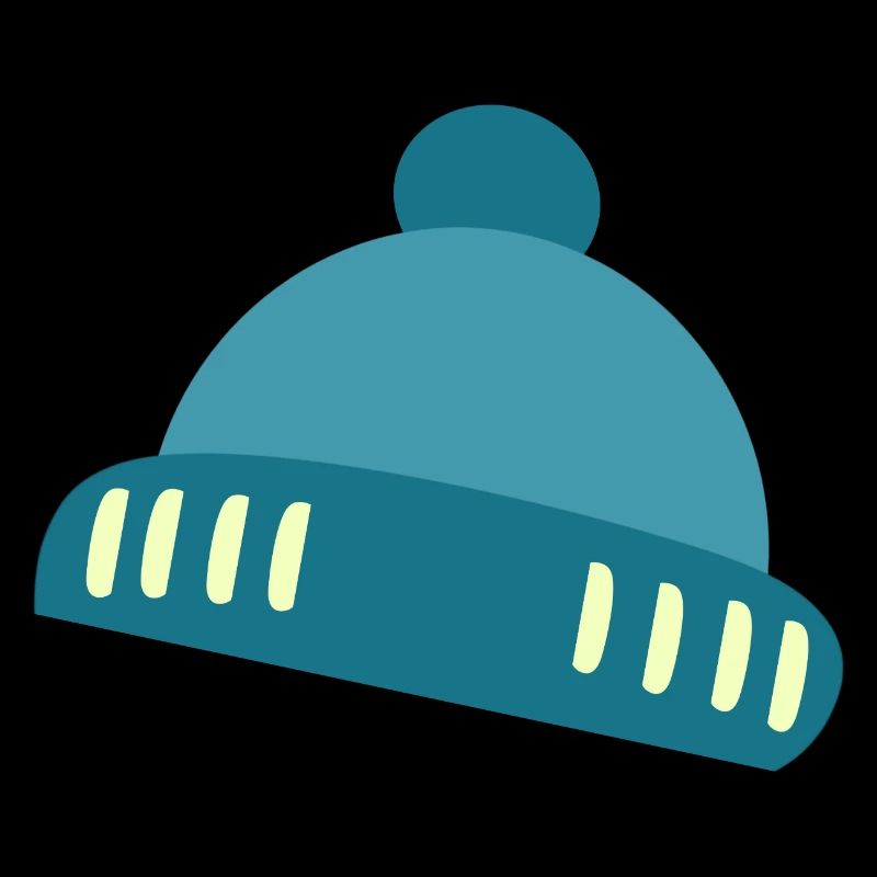 Beanie Blue Accent Pattern