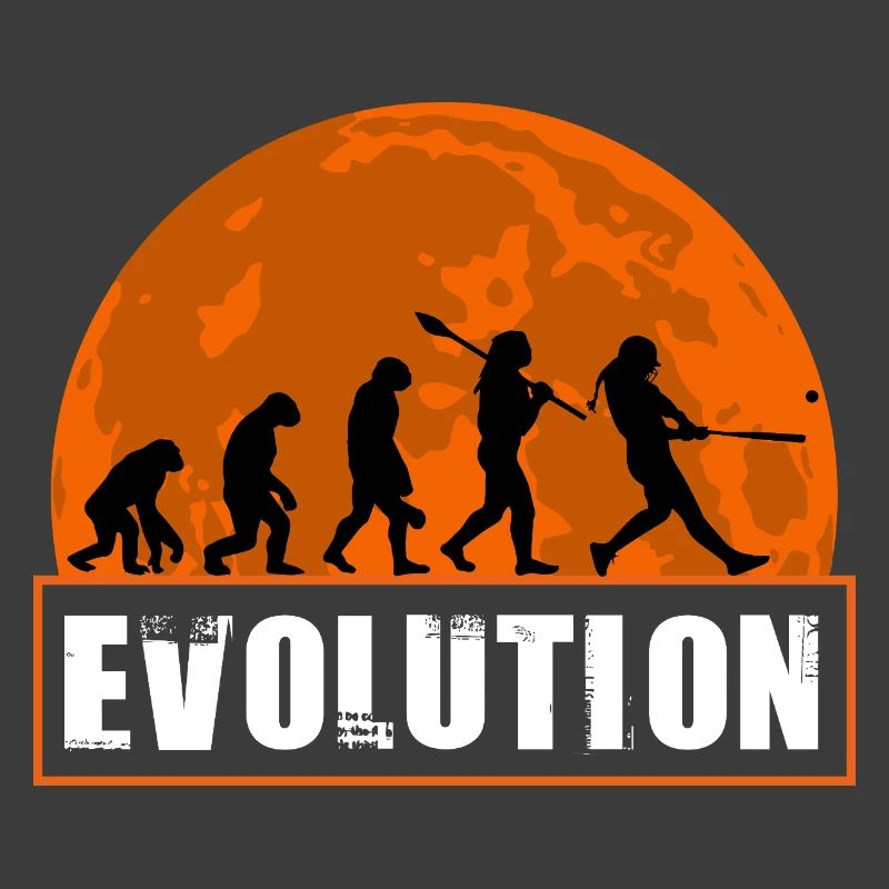 Baseball Softball Evolution Funny Player Gift Art