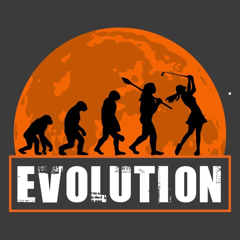 Évolution du golf, fille golfeuse Joueuse de golf cadeau