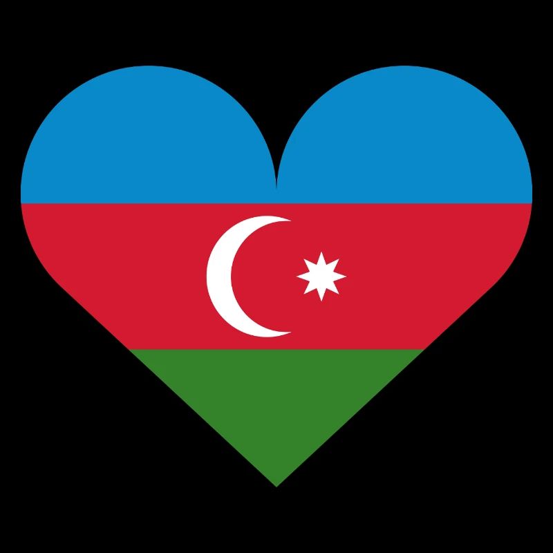 Herzflagge Aserbaidschans