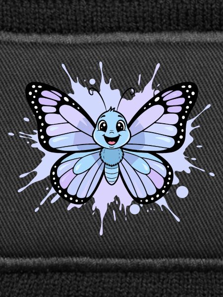 Blauer Schmetterling Spritzkunst