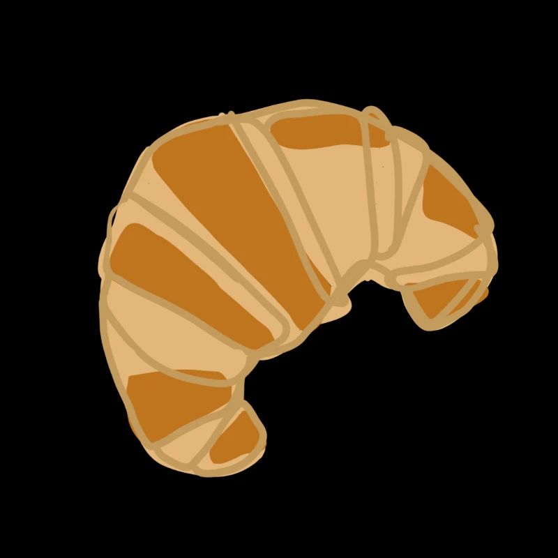 Croissant Illustration Frühstücksdesign