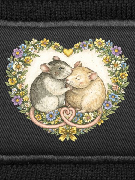 Floral Heart Mäusekuss