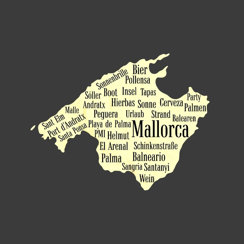 Mallorca Wordcloud Island Holidays Sun