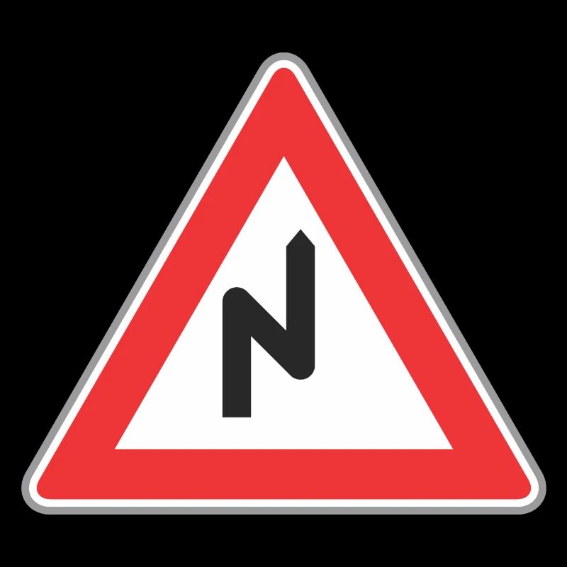 zig signe de route zag droit chemin