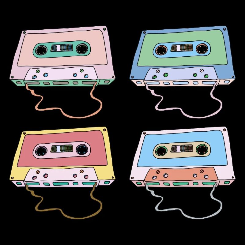 Cassette Compact Cassette Magnétique Bande rétro