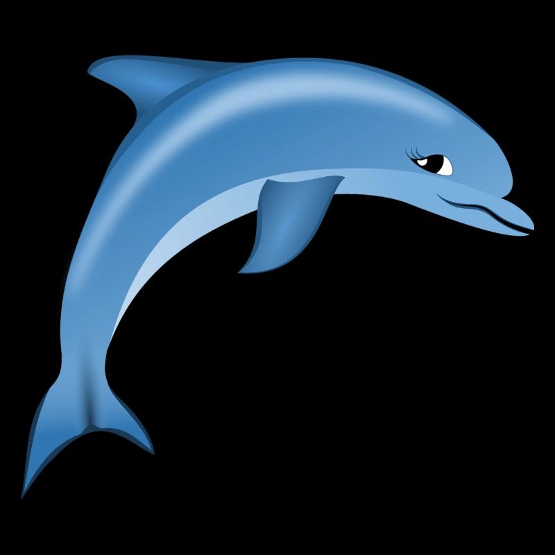 Blue Cute Dolphin