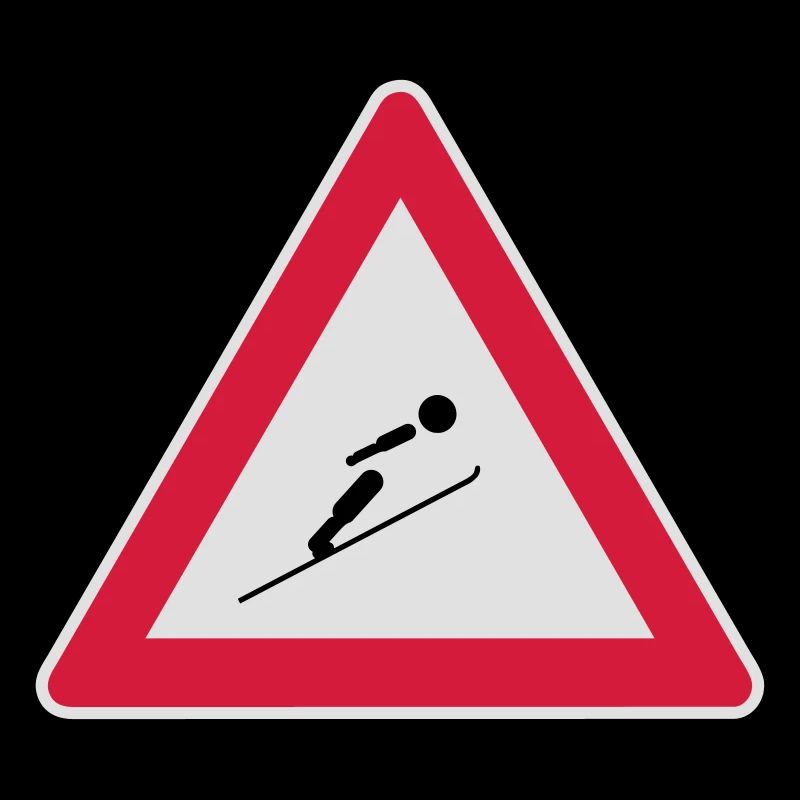 Köpfe einziehen, hier wird mit Ski gesprungen!