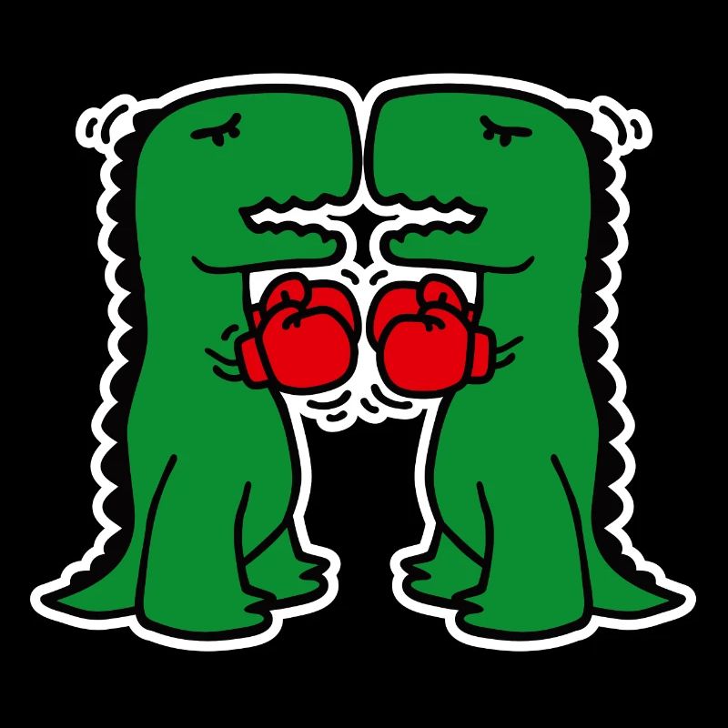 Dinosaures de boxe drôle école de boxe dessin animé enfants