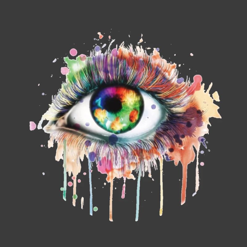 Œil arc-en-ciel Aquarelle Œil, Œil, Arc-en-ciel