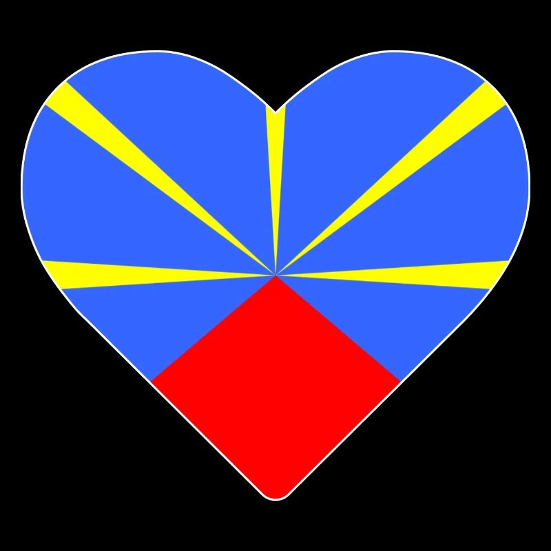 Coeur drapeau l’île de la réunion
