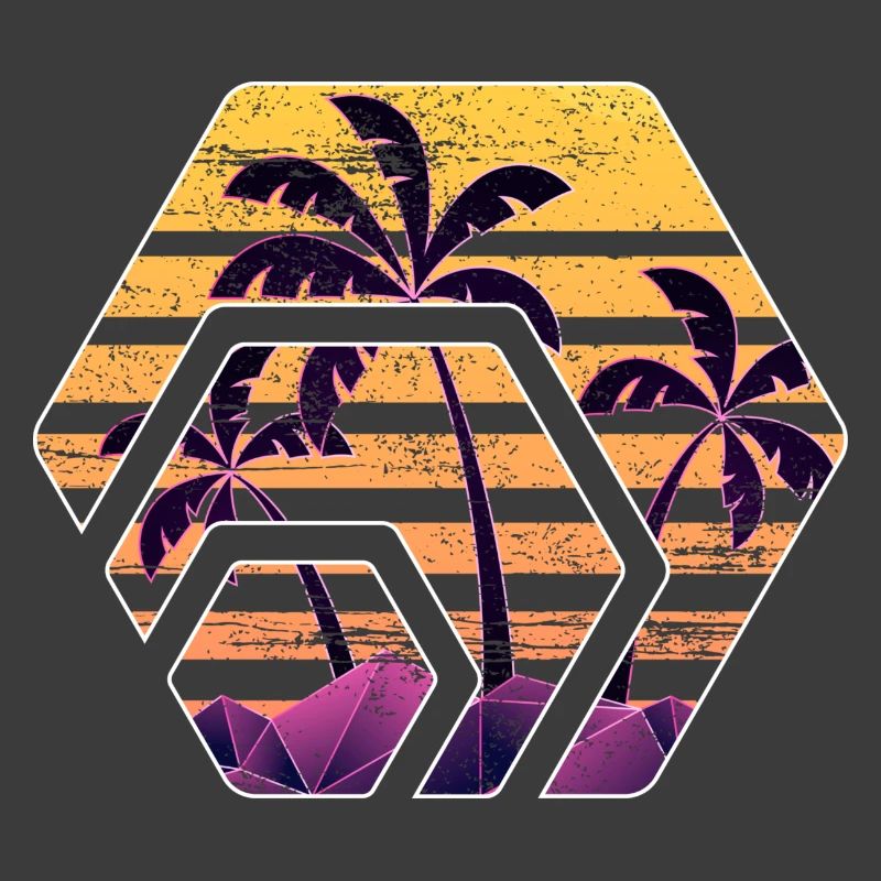Hex token sunset, hex palm beach sunset