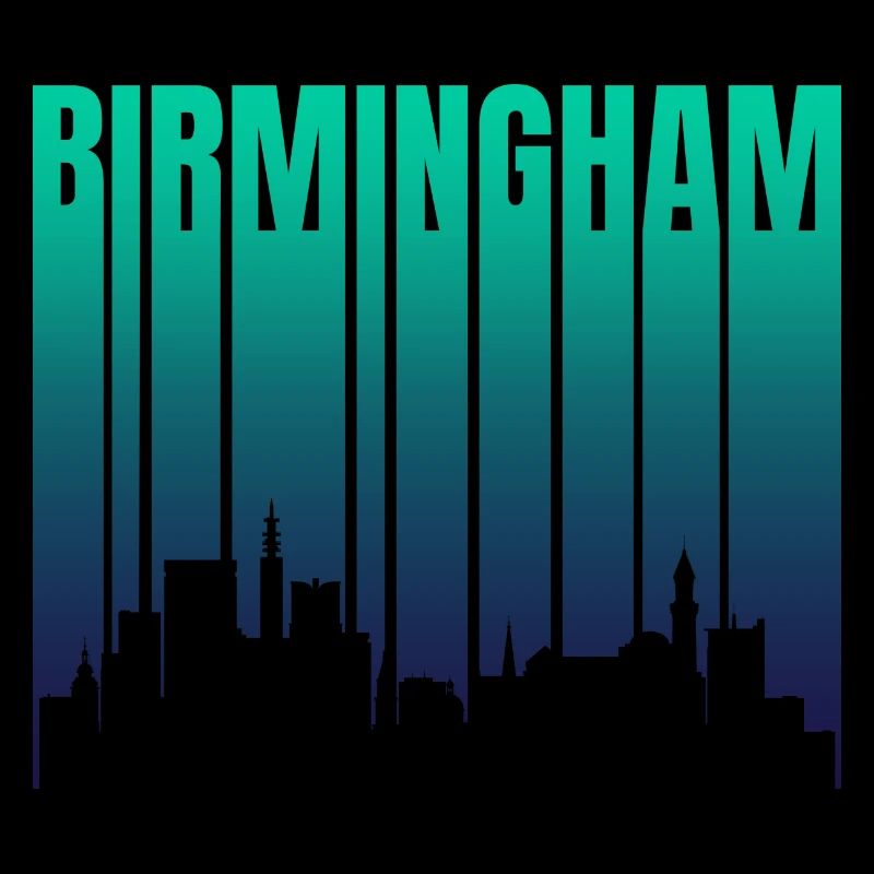 Birmingham Skyline Gradient