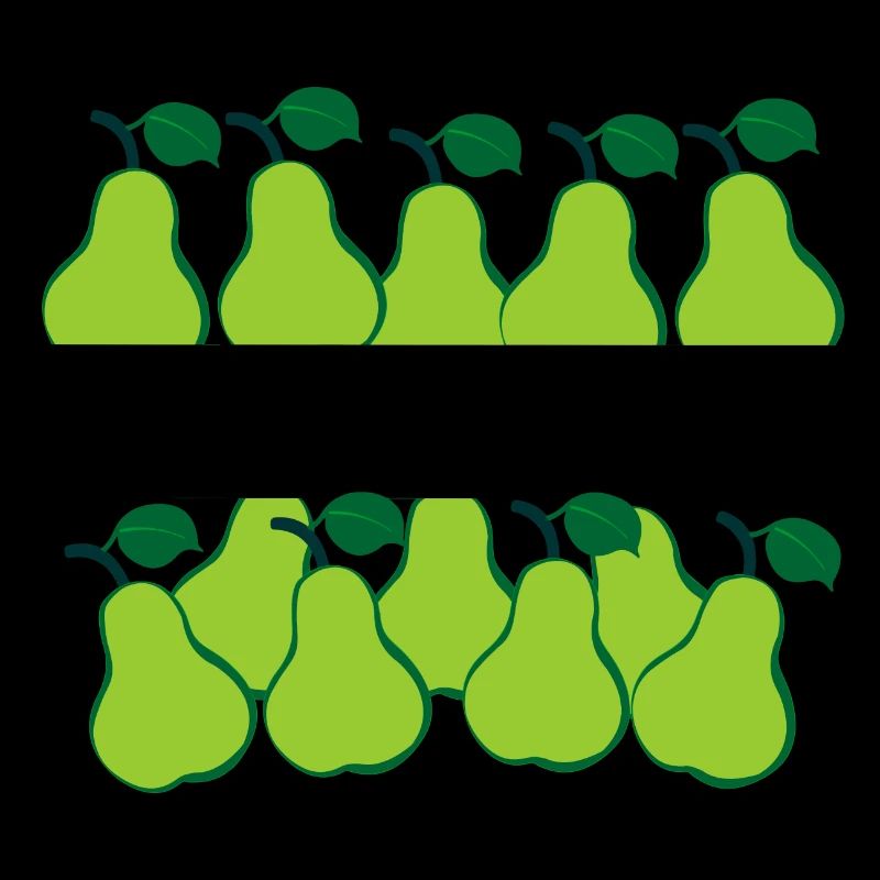 Birnenbanner mit grünen Birnen