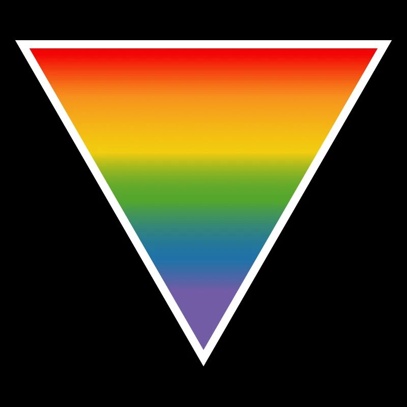 Triangle arc-en-ciel LGBTQIA blanc