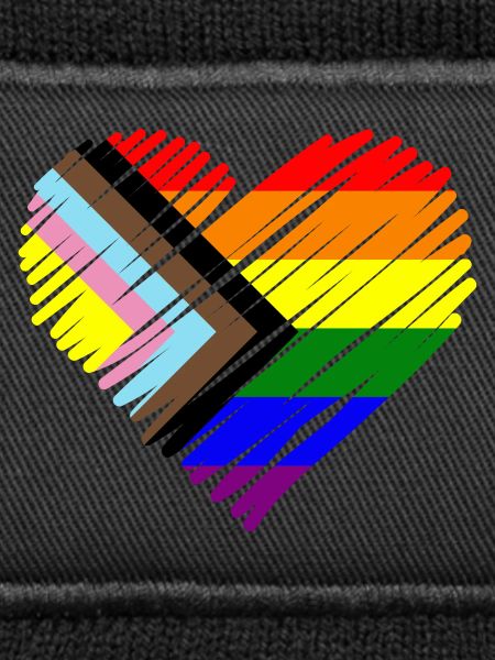 Pride Herz Chevron Muster