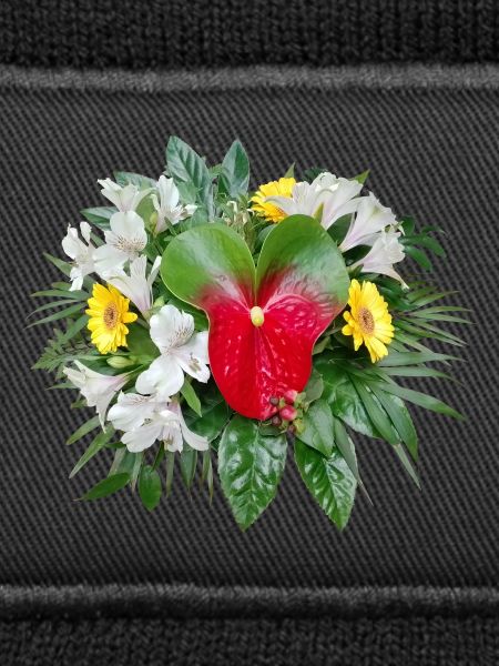 BLUMENSTRAUSS mit FLAMINGOBLUME