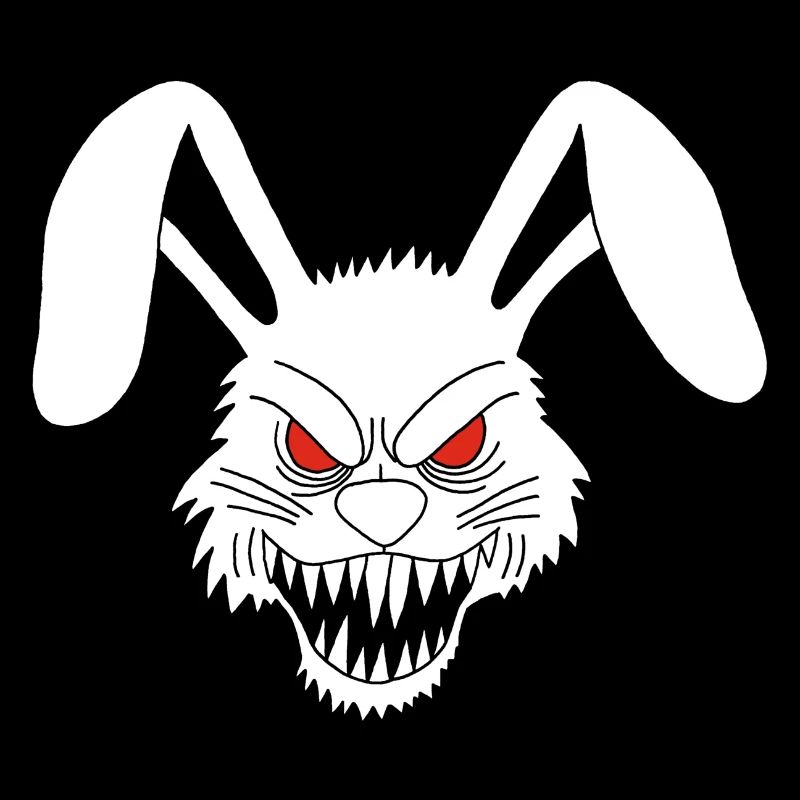 Lapin blanc démoniaque