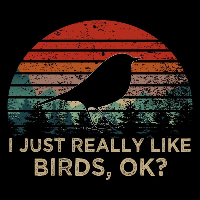 J’aime juste les oiseaux – Vintage Silhouette Bird