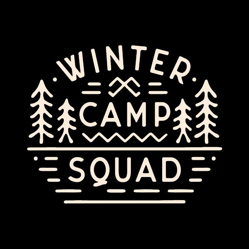 Winter camp squad camping trip mountain camper
